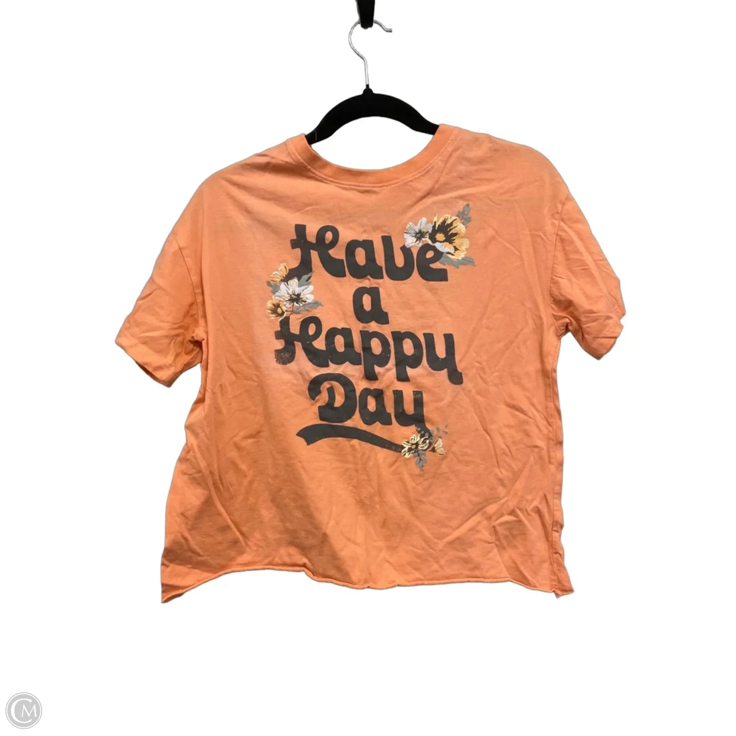 Top Short Sleeve Basic By Awake In Coral, Size: L