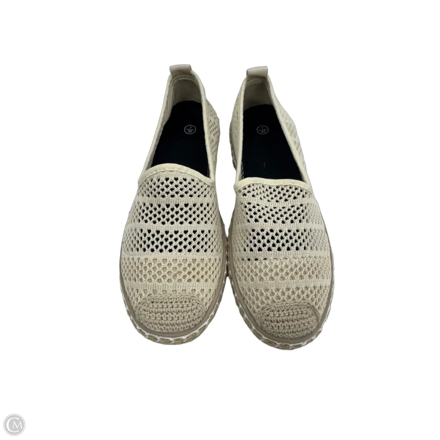 Shoes Flats By Clothes Mentor In Cream, Size: 7