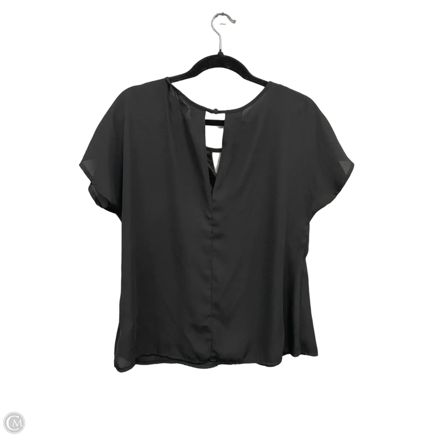 Top Short Sleeve By Miami In Black & Gold, Size: S