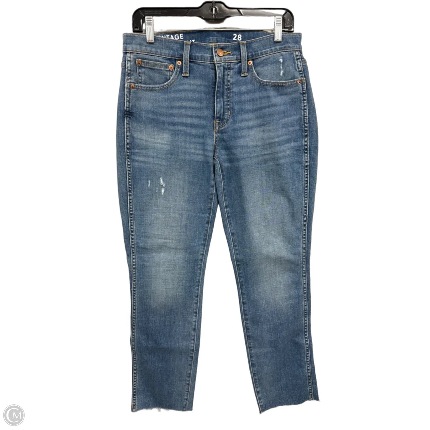 Jeans Straight By Clothes Mentor In Blue Denim, Size: 28