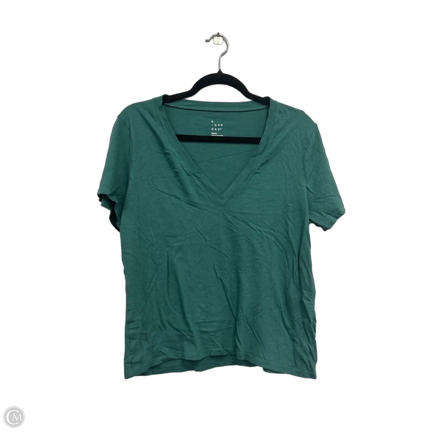 Top Short Sleeve Basic By A New Day In Green, Size: M