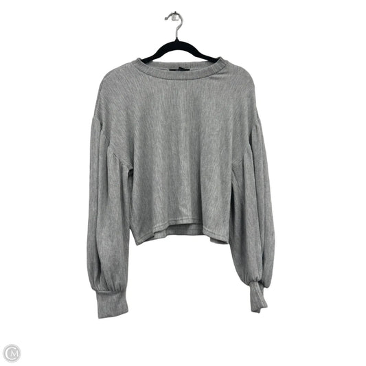 Top Long Sleeve By Forever 21 In Grey, Size: S