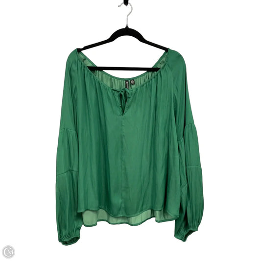 Top Long Sleeve By Versona In Green, Size: Xxl