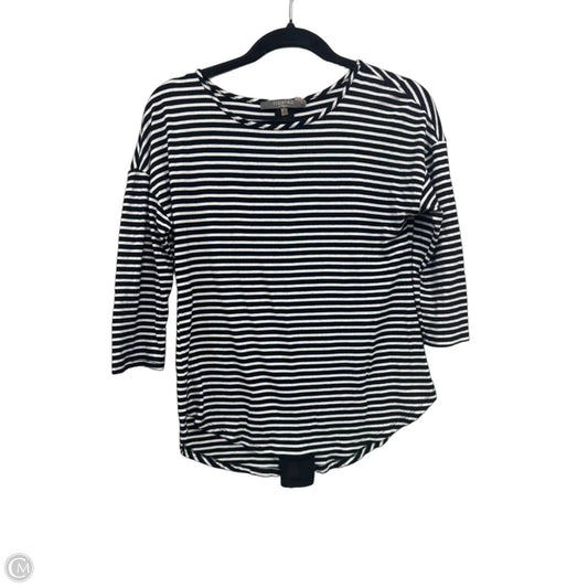 Top 3/4 Sleeve By Essentials In Black & White, Size: S