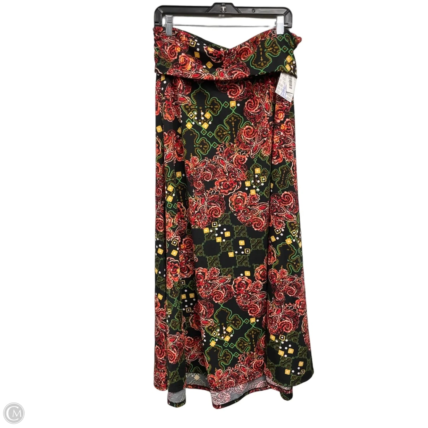 Skirt Maxi By Lularoe In Black & Pink, Size: Xl