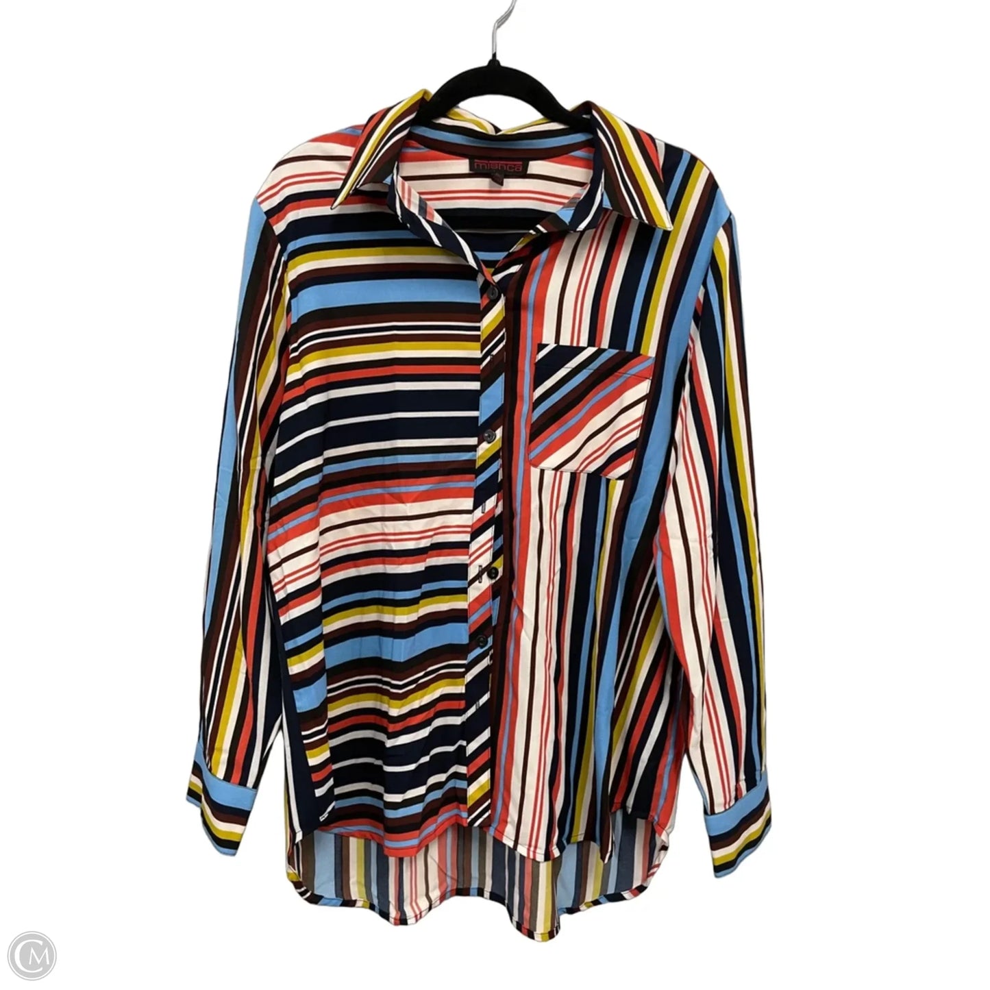 Top Long Sleeve By Misha In Blue & Orange, Size: Xl