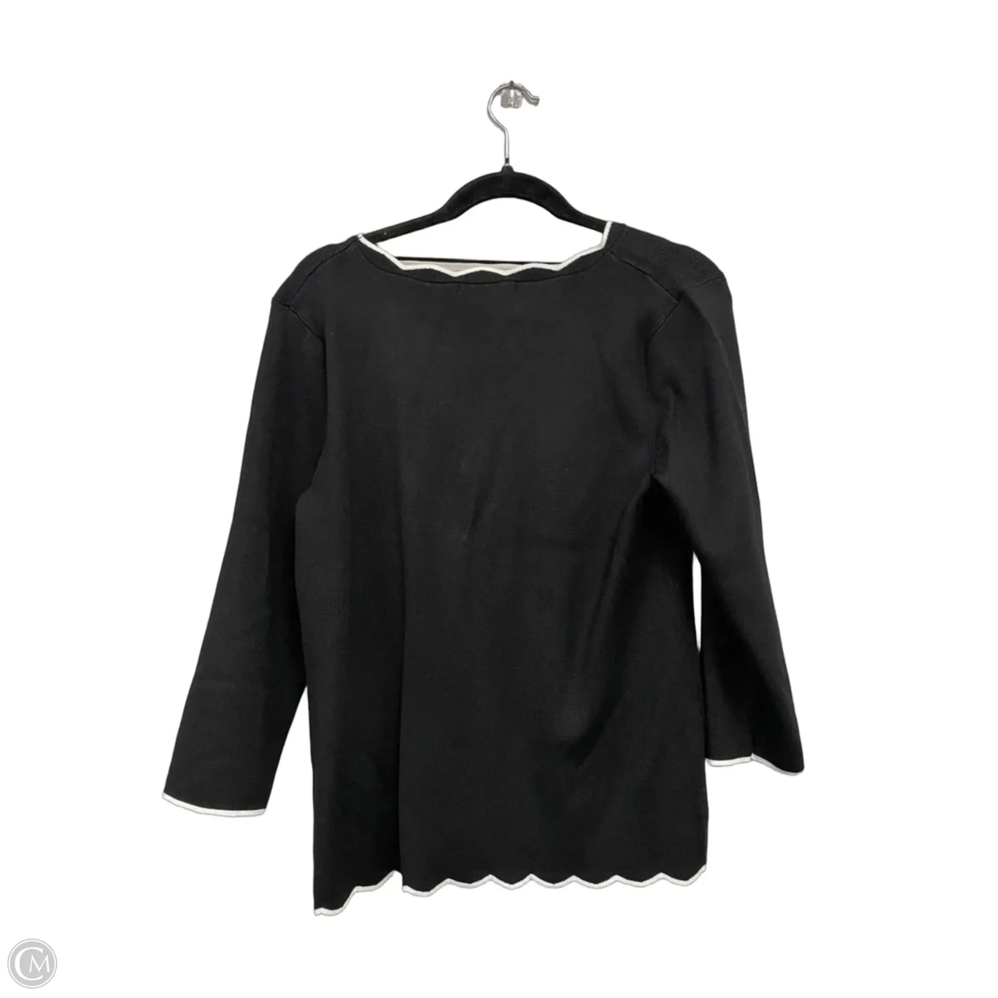 Top 3/4 Sleeve By Cable And Gauge In Black, Size: Xl