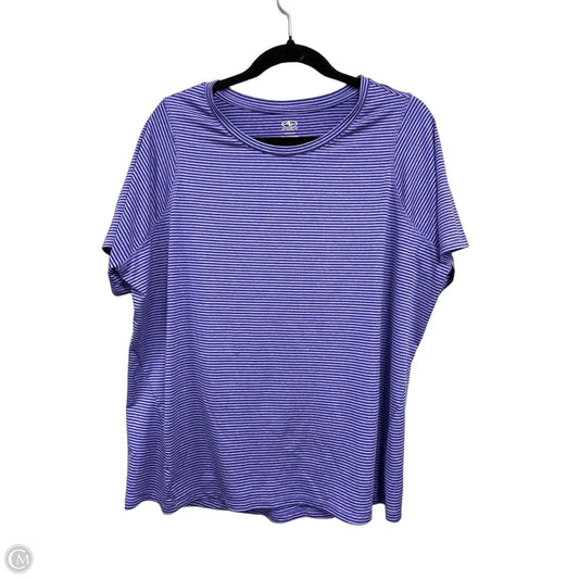Athletic Top Short Sleeve By Athletic Works In Purple, Size: Xxl