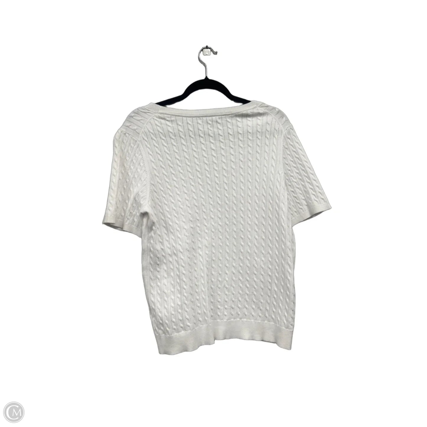 Sweater Short Sleeve By Tommy Hilfiger In White, Size: Xl