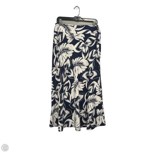 Skirt Maxi By Talbots In Blue & White, Size: S