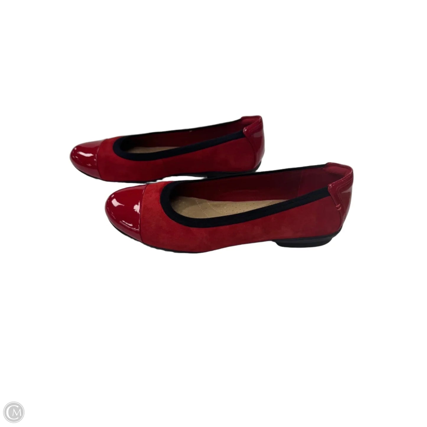 Shoes Flats By Clarks In Red, Size: 7.5