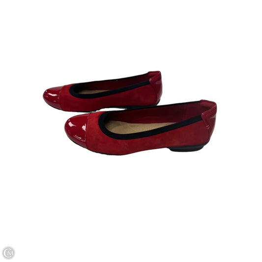 Shoes Flats By Clarks In Red, Size: 7.5