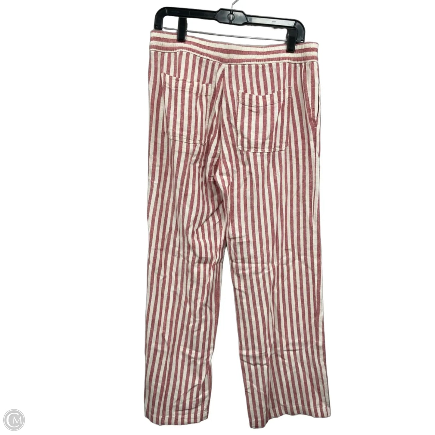 Pants Linen By Old Navy In Red & White, Size: M