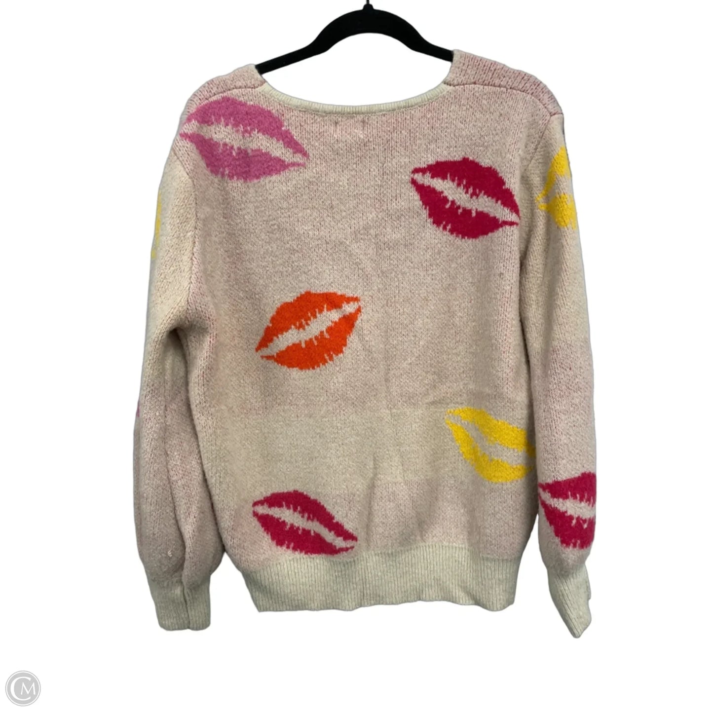 Sweater By Dee Elly In Pink & Tan, Size: L