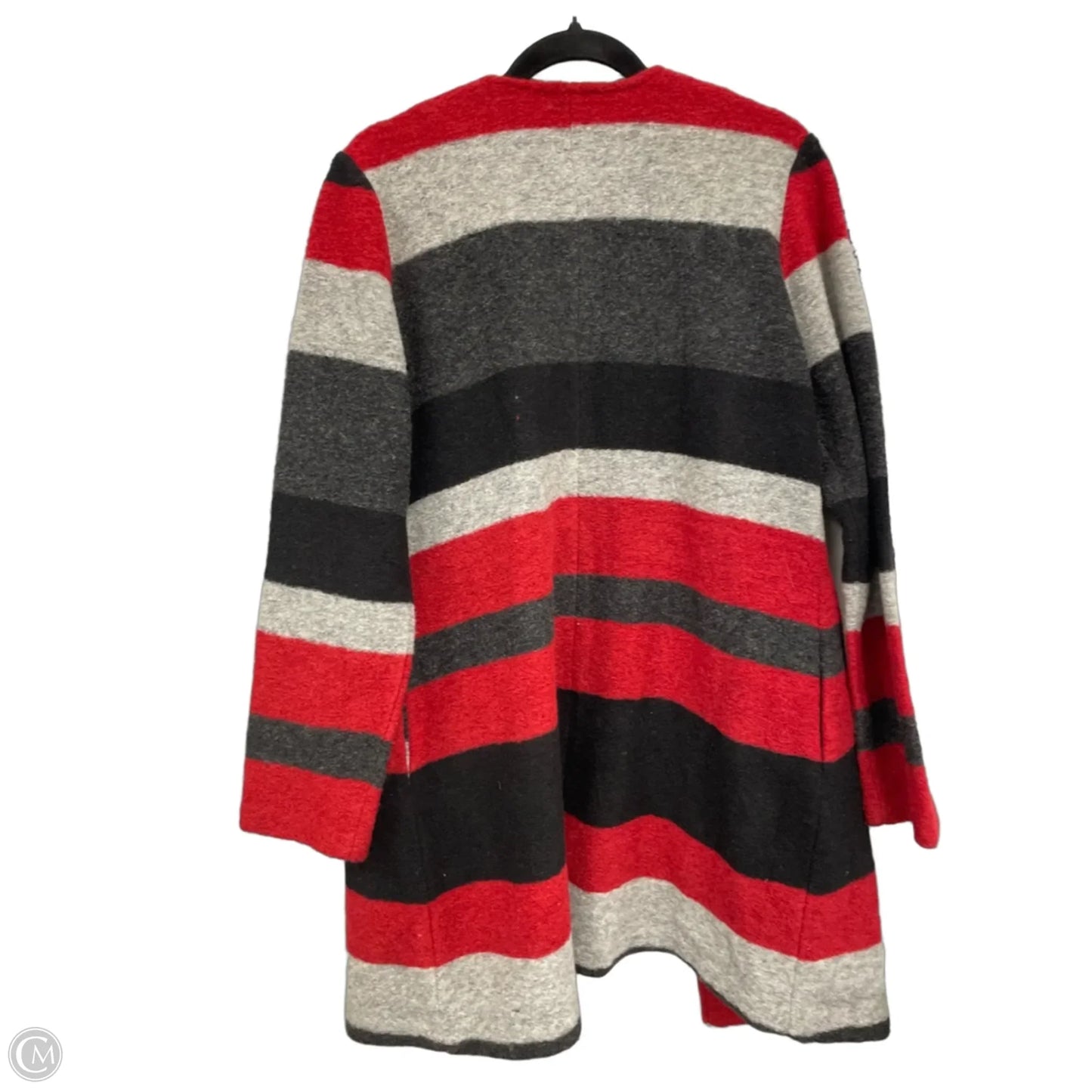 Sweater Cardigan By Max Studio In Black & Red, Size: M