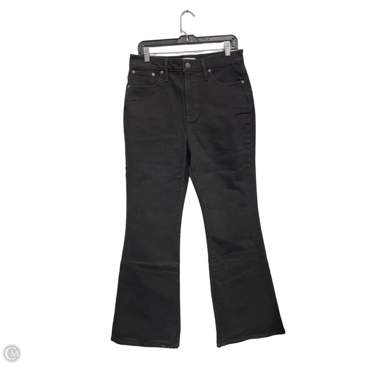 Jeans Flared By Madewell In Black Denim, Size: 8