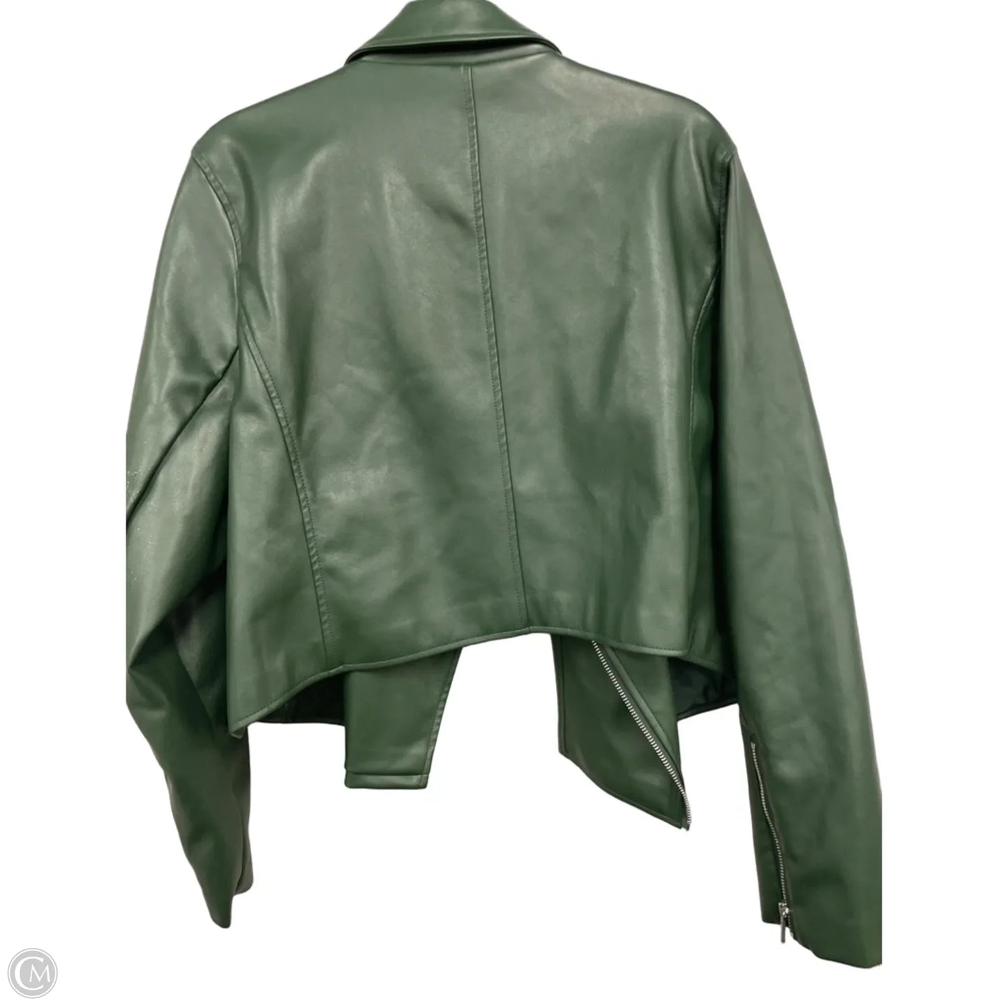 Jacket Leather By Eloquii In Green, Size: 22