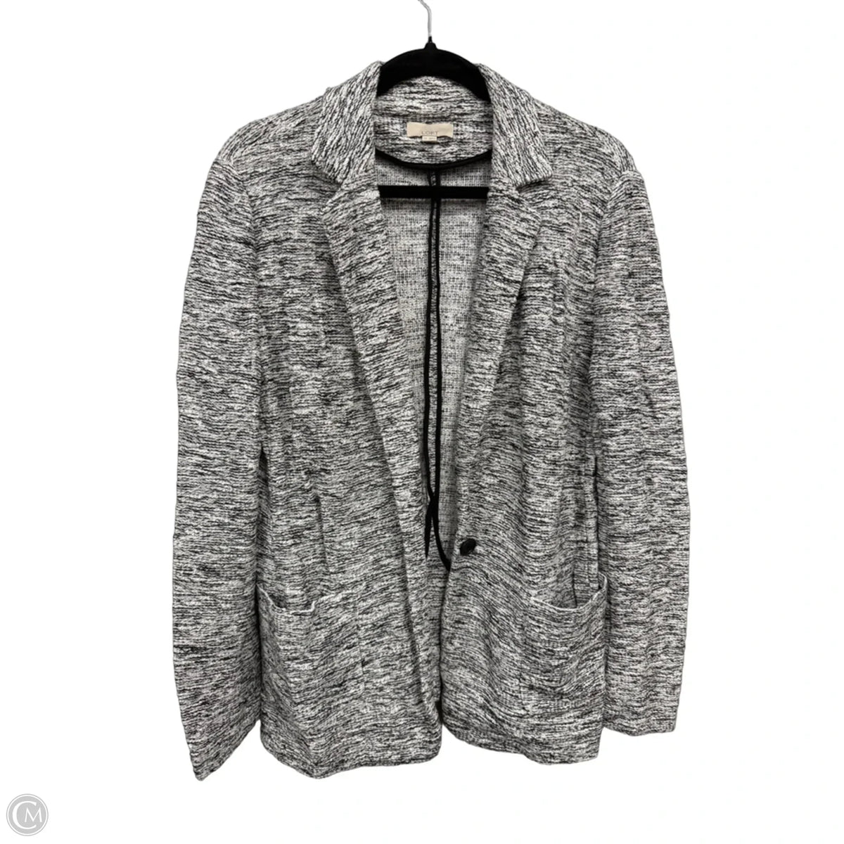 Cardigan By Loft In Grey & White, Size: 12