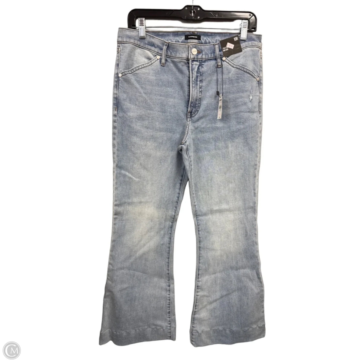 Jeans Flared By Express In Blue Denim, Size: 10