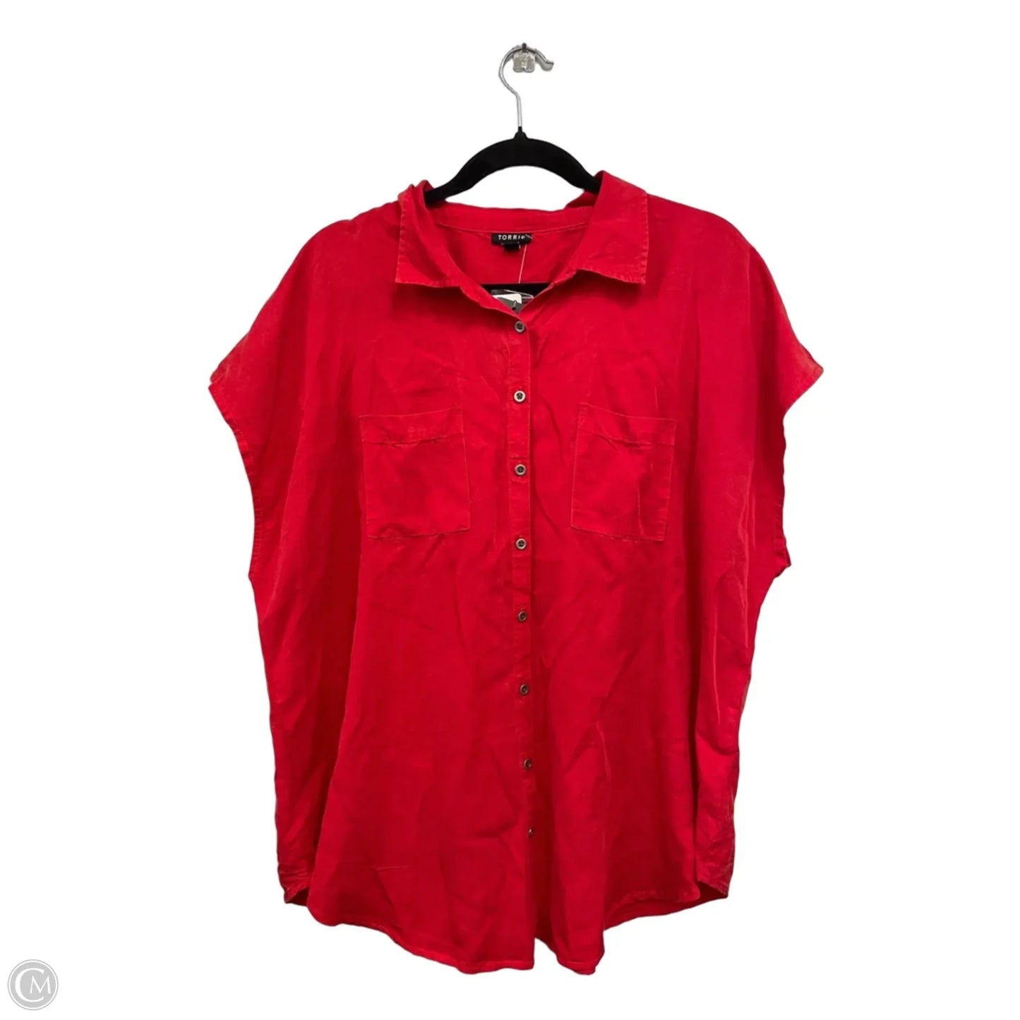 Top Short Sleeve By Torrid In Red, Size: 14