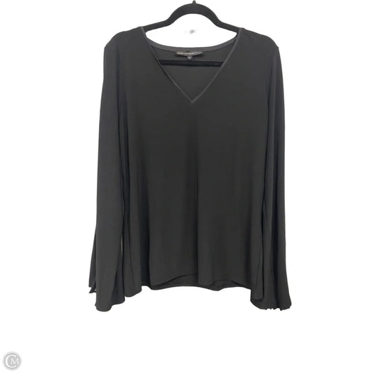 Blouse Long Sleeve By White House Black Market In Black, Size: Xl