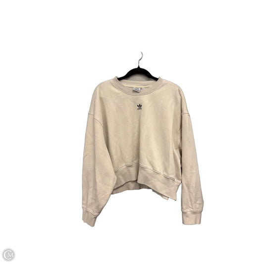Athletic Sweatshirt Collar By Adidas In Cream, Size: L