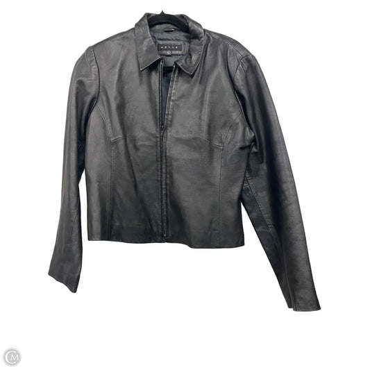 Jacket Moto By Clothes Mentor In Black, Size: 10