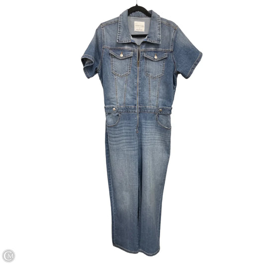 Jumpsuit By Celebrity Pink In Blue Denim, Size: L
