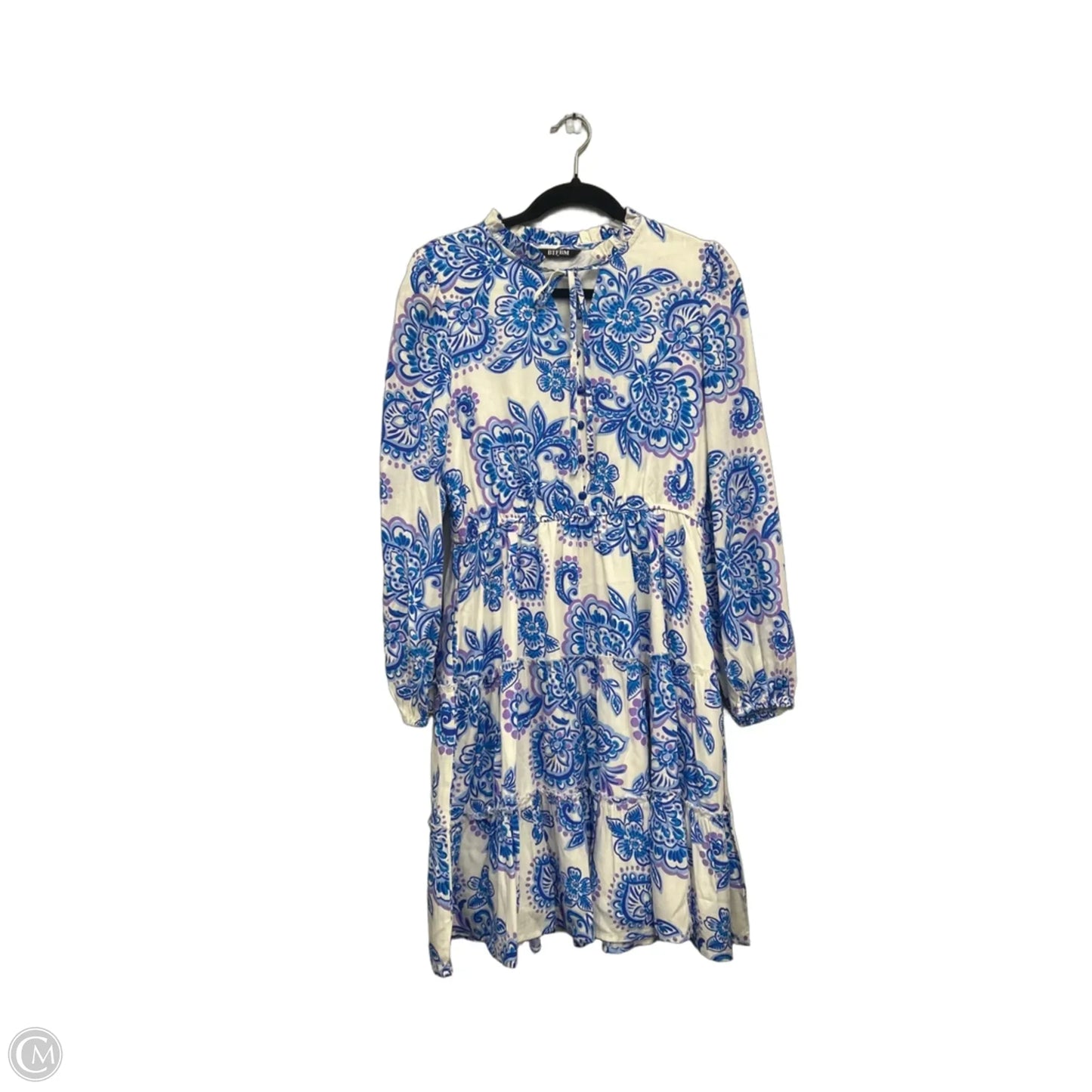 Dress Casual Short By Btfbm In Blue & White, Size: M