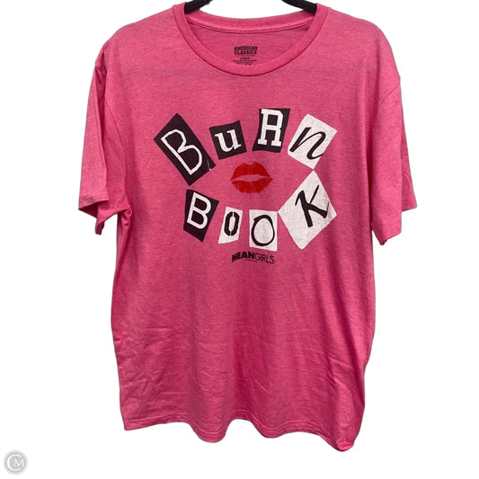 Top Short Sleeve By Clothes Mentor In Pink, Size: L