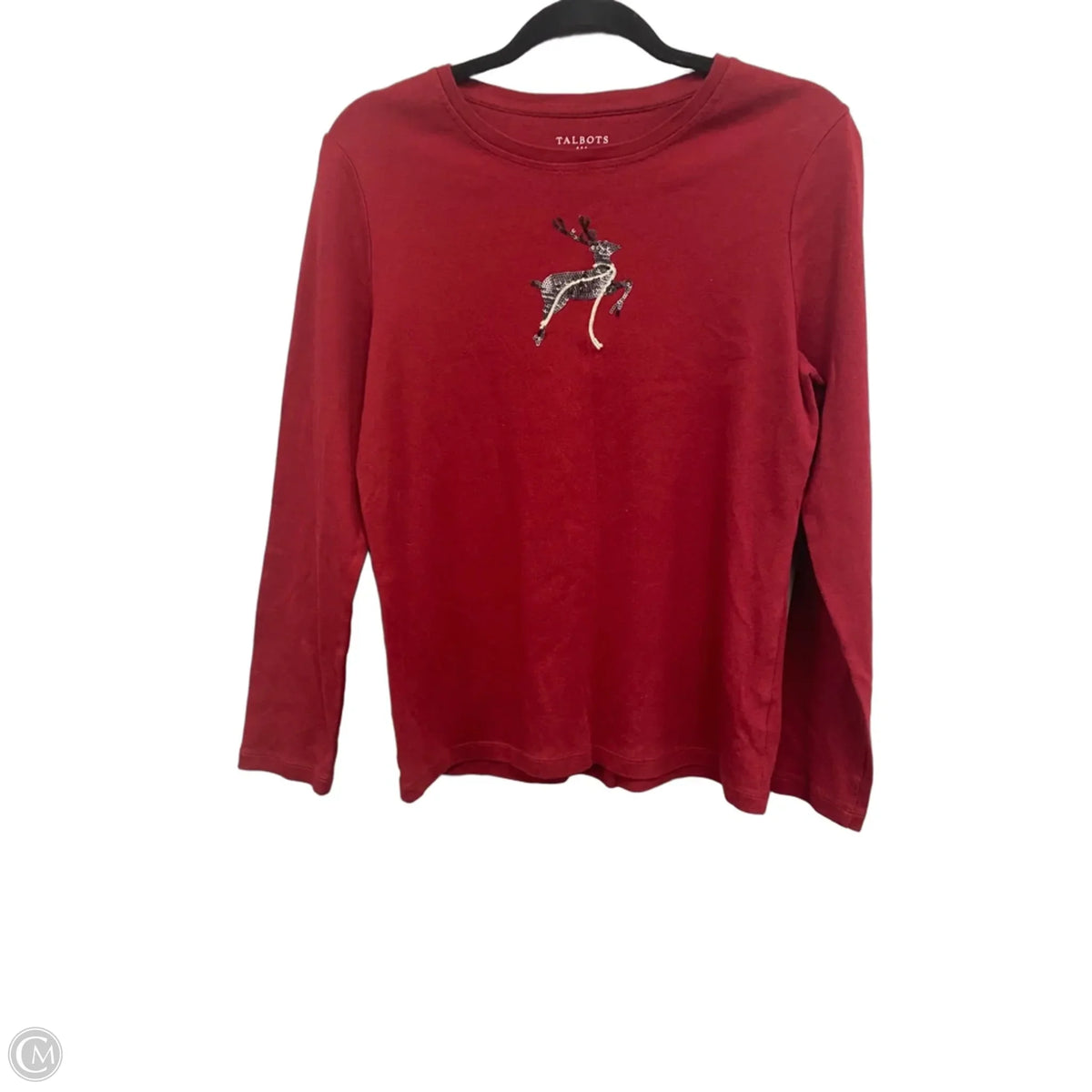 Top Long Sleeve By Talbots In Red, Size: L