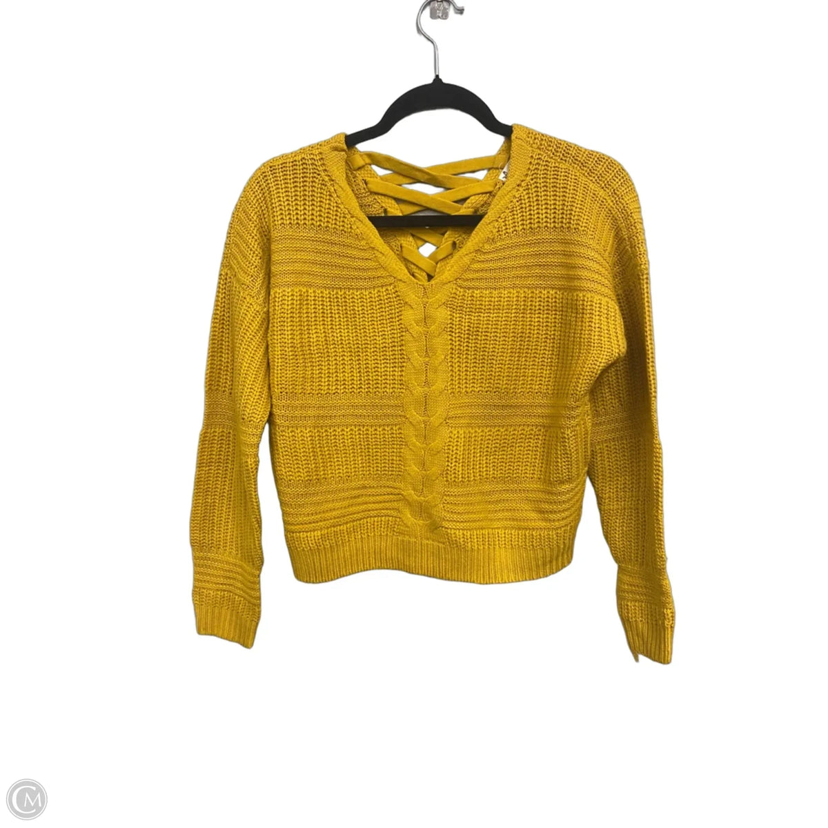 Sweater By Clothes Mentor In Yellow, Size: S