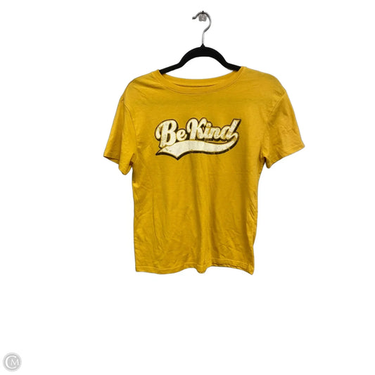 Top Short Sleeve By Modern Lux In Yellow, Size: S