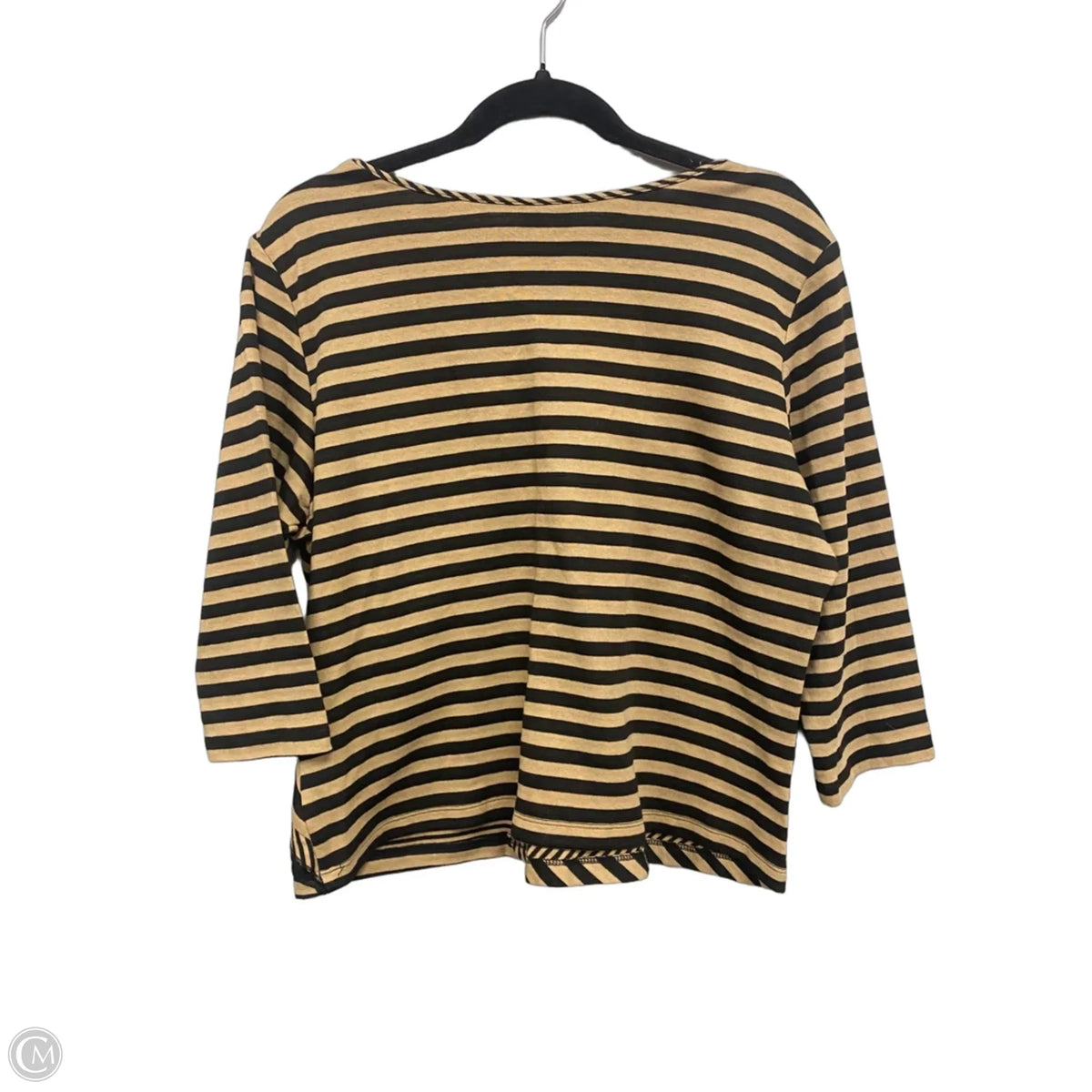 Top 3/4 Sleeve By Ruby Rd In Black & Brown, Size: Xl