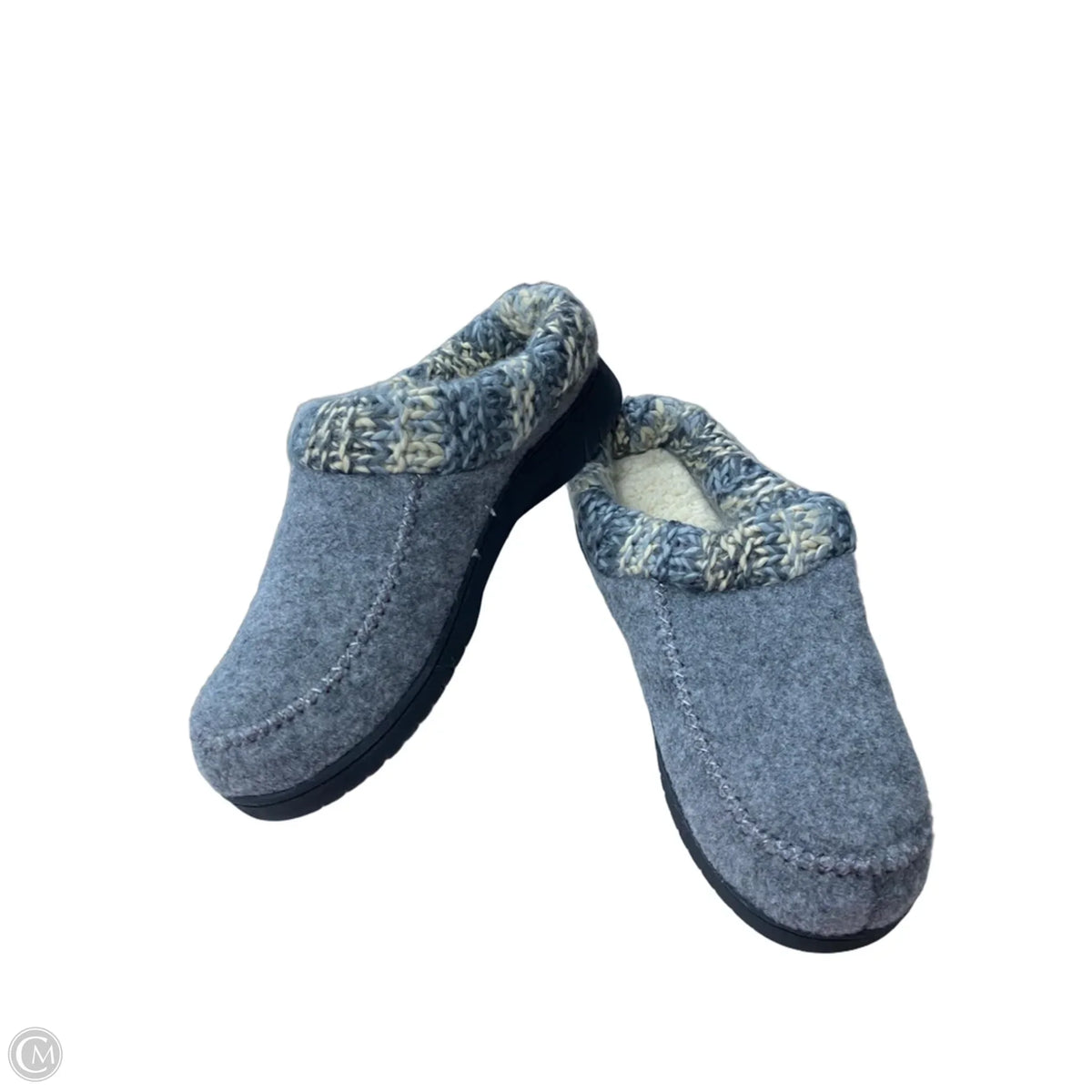 Slippers By Clothes Mentor In Grey, Size: 9
