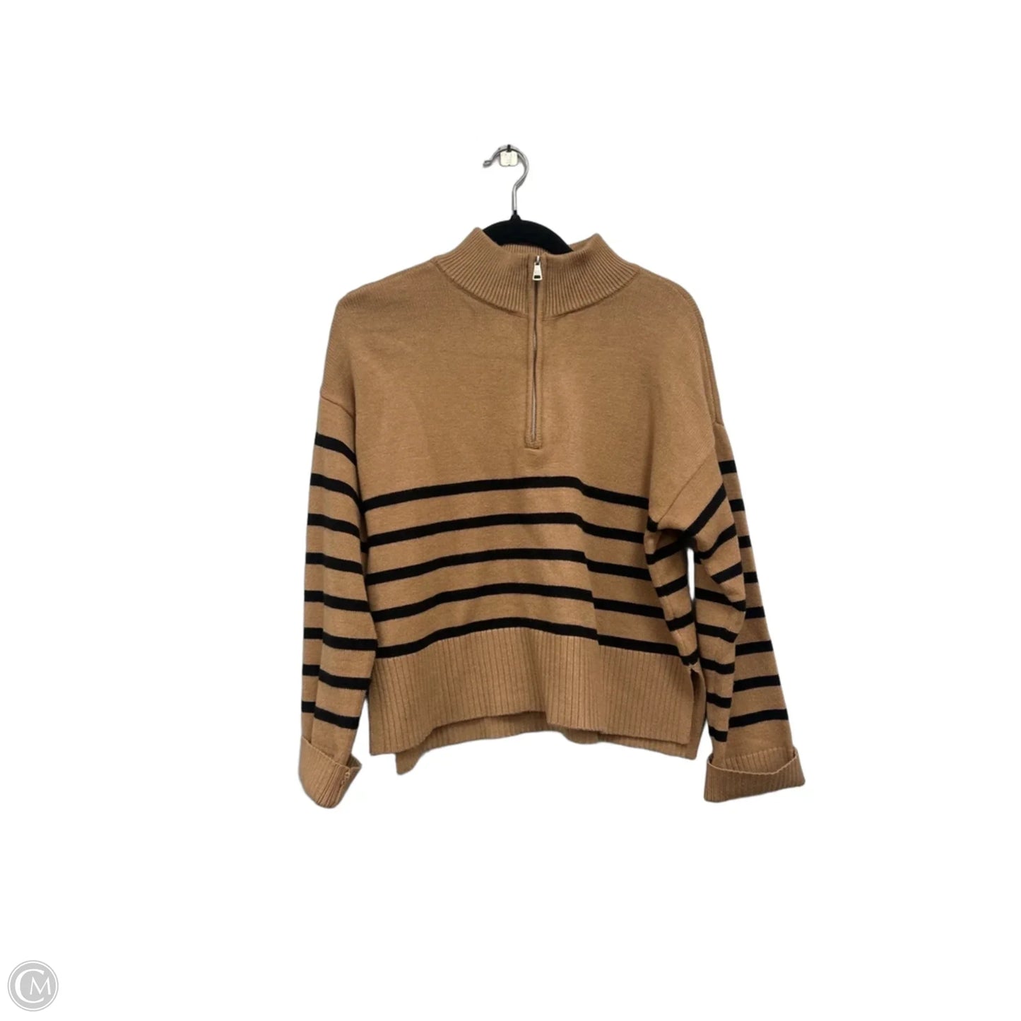 Sweatshirt Crewneck By Dkny In Black & Brown, Size: M