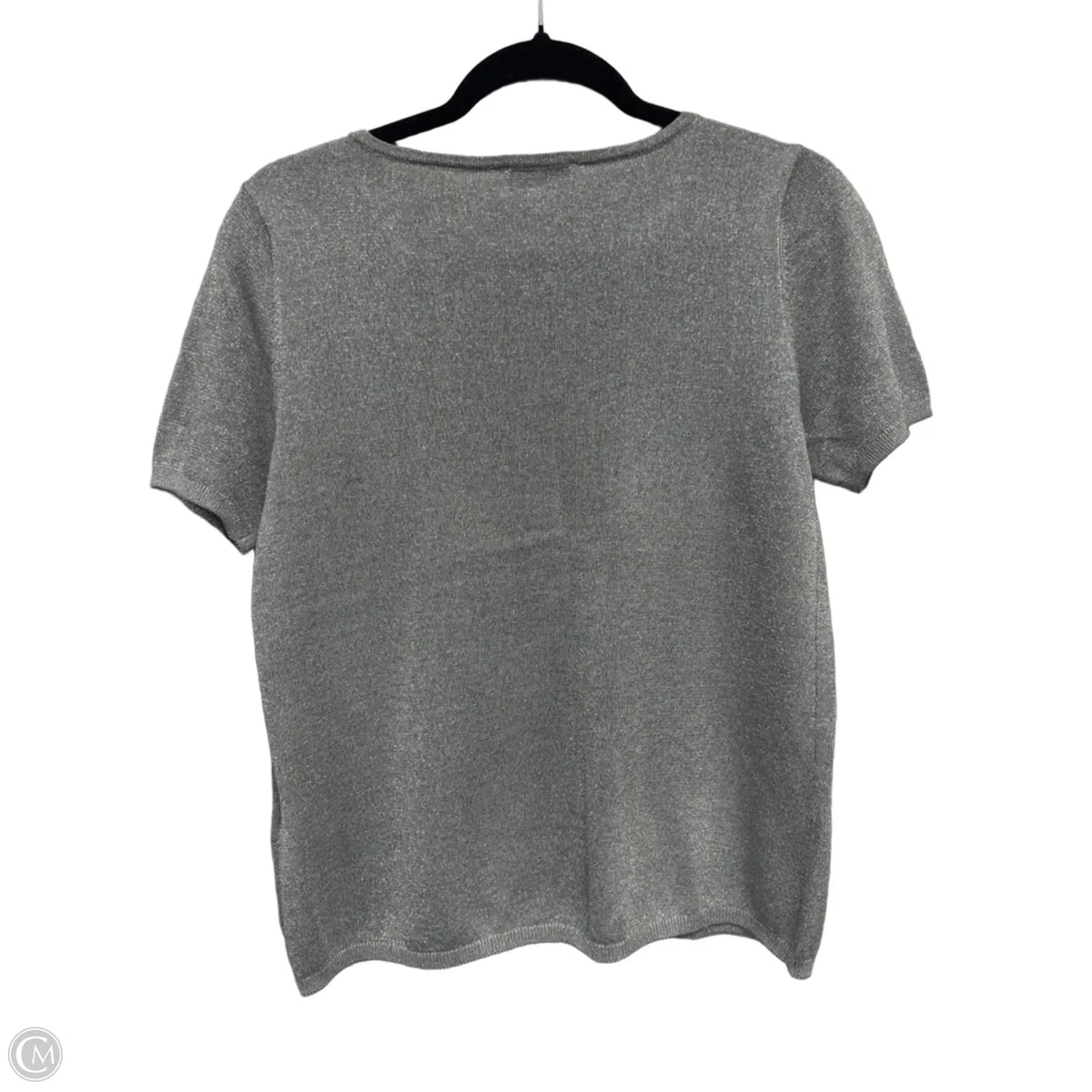 Top Short Sleeve By Cece In Silver, Size: S