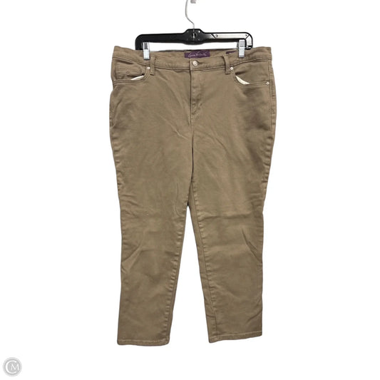Jeans Straight By Gloria Vanderbilt In Tan, Size: 16