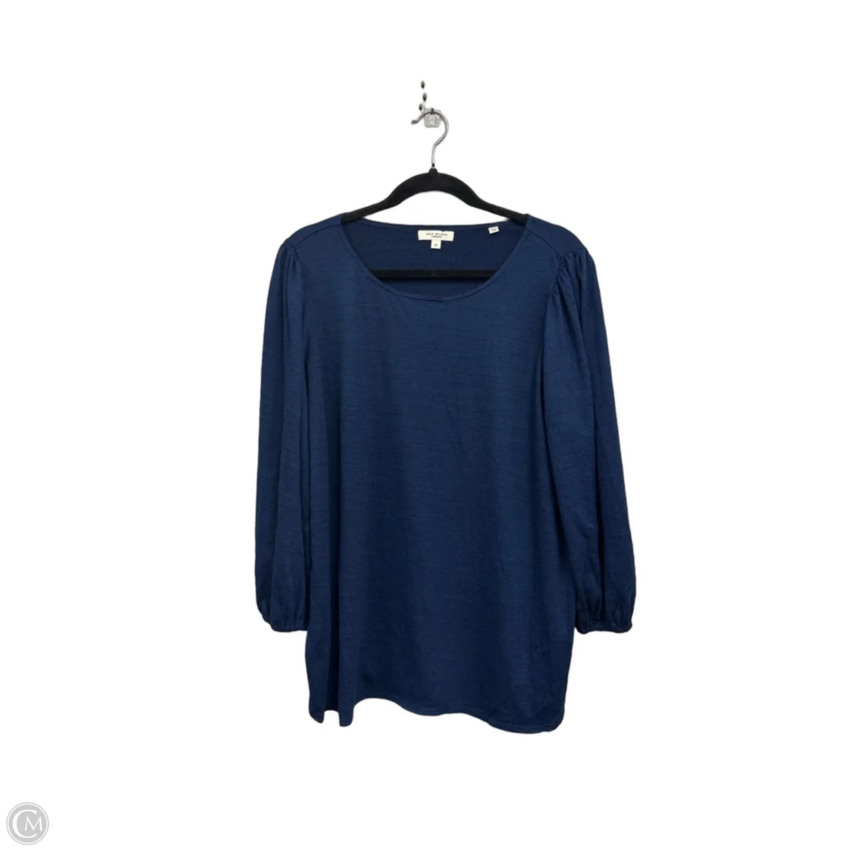 Top 3/4 Sleeve By Max Studio In Navy, Size: 1x