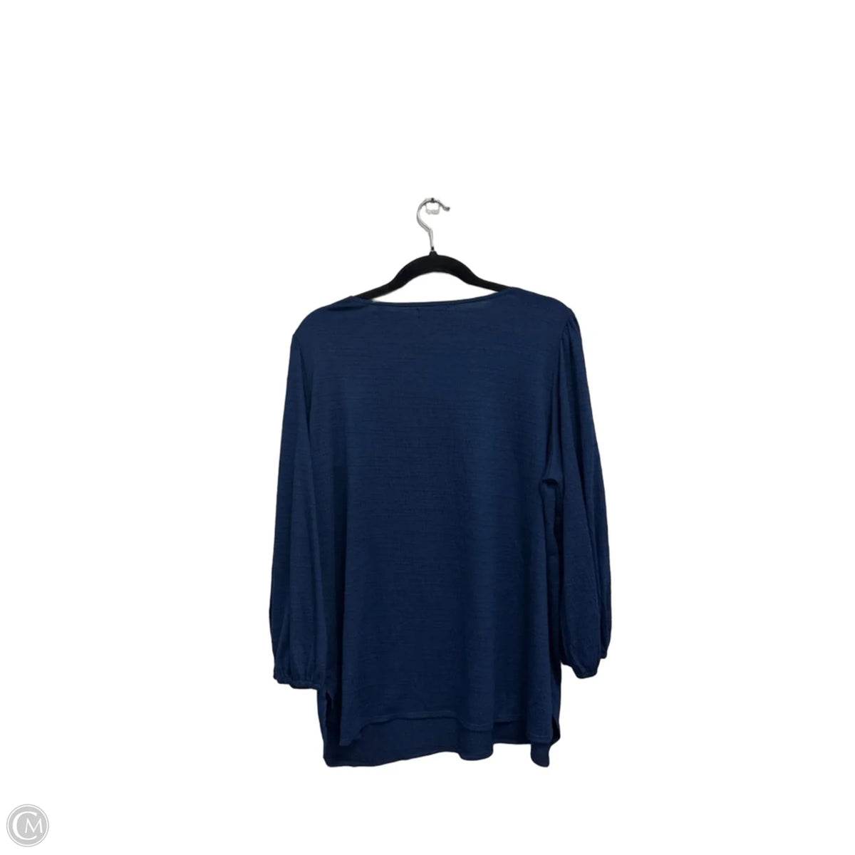 Top 3/4 Sleeve By Max Studio In Navy, Size: 1x