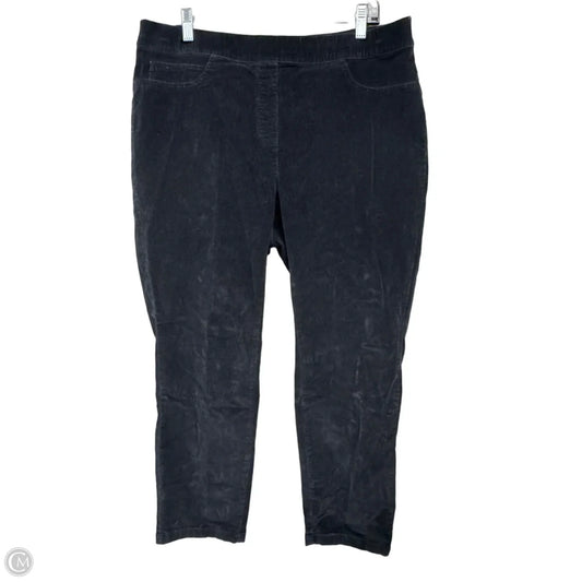 Pants Corduroy By Rafaella In Black, Size: 16