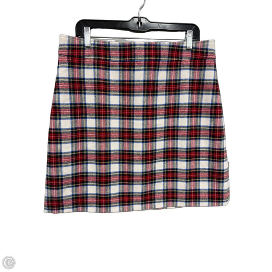 Skirt Mini & Short By J. Crew In Blue & Red, Size: 14