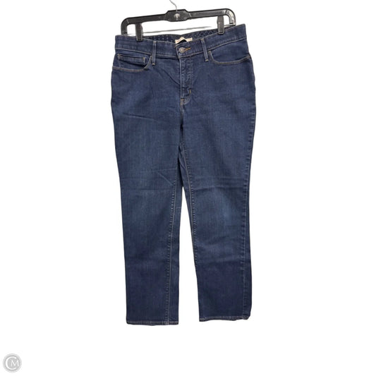 Jeans Straight By Levis In Blue Denim, Size: 12
