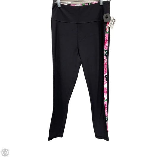 Pants Designer By Lilly Pulitzer In Black & Pink, Size: L