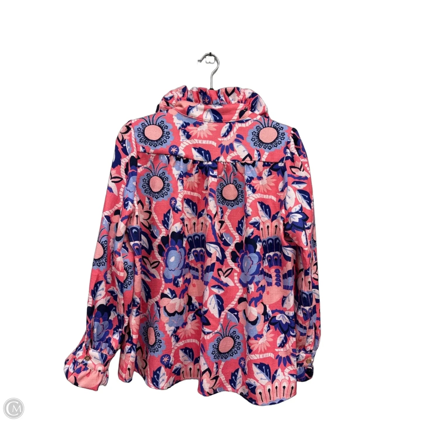 Blouse Long Sleeve By Clothes Mentor In Pink & Purple, Size: L