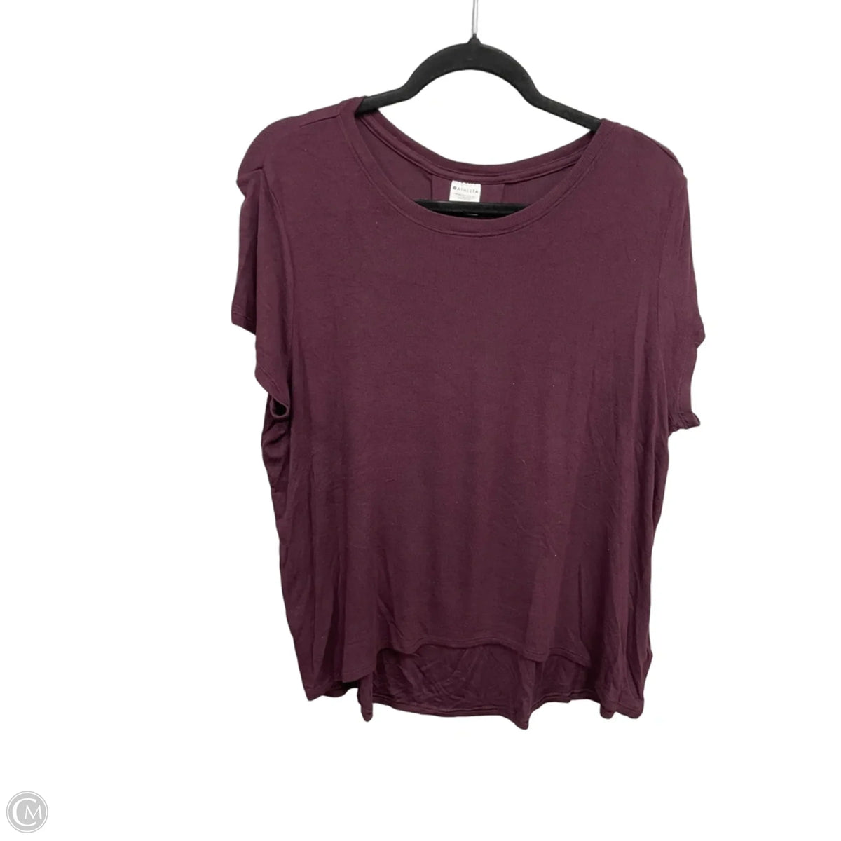 Top Short Sleeve By Athleta In Maroon, Size: M