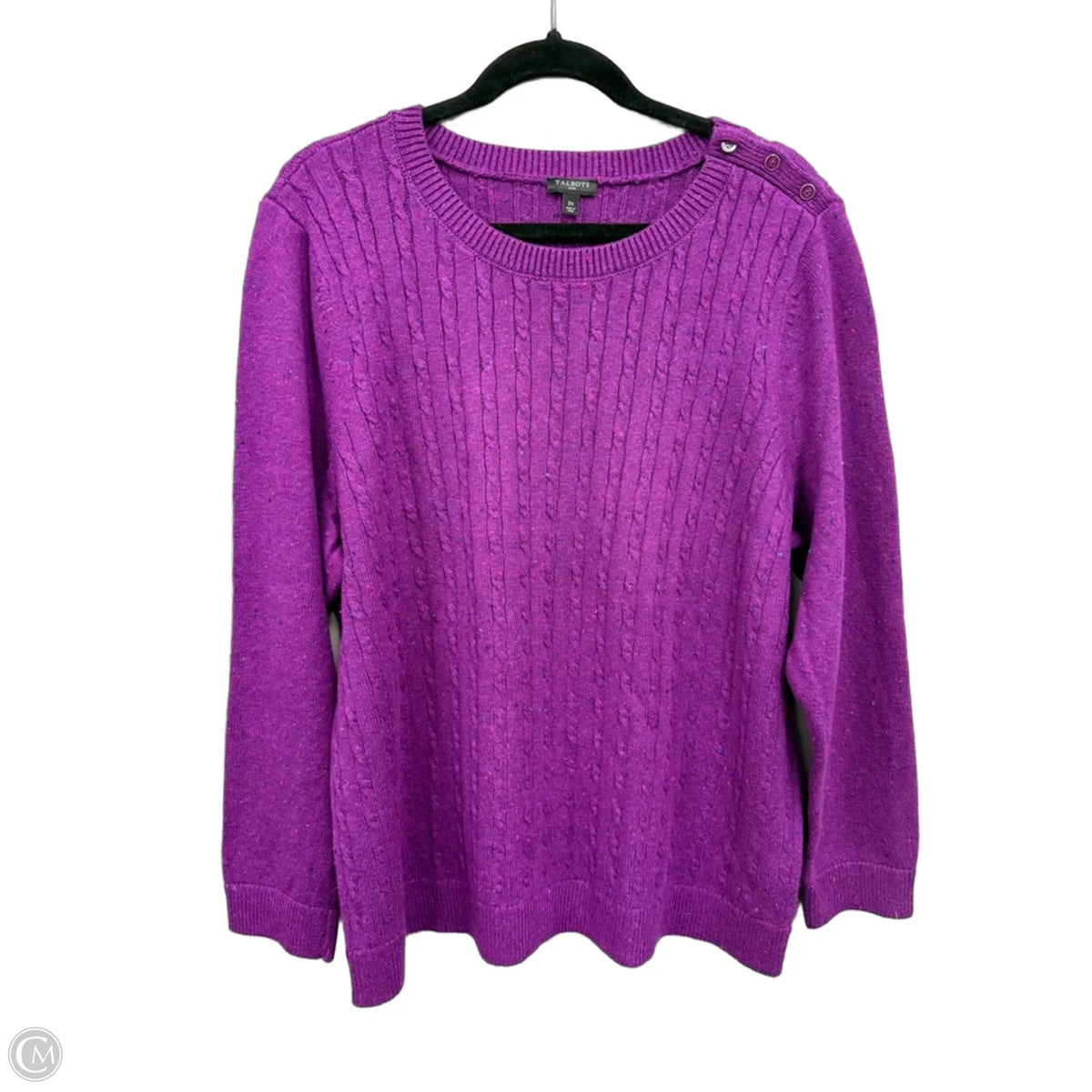 Sweater By Talbots In Purple, Size: 3x