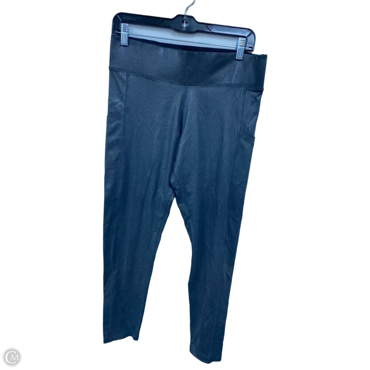 Athletic Capris By Pink In Black & Silver, Size: L