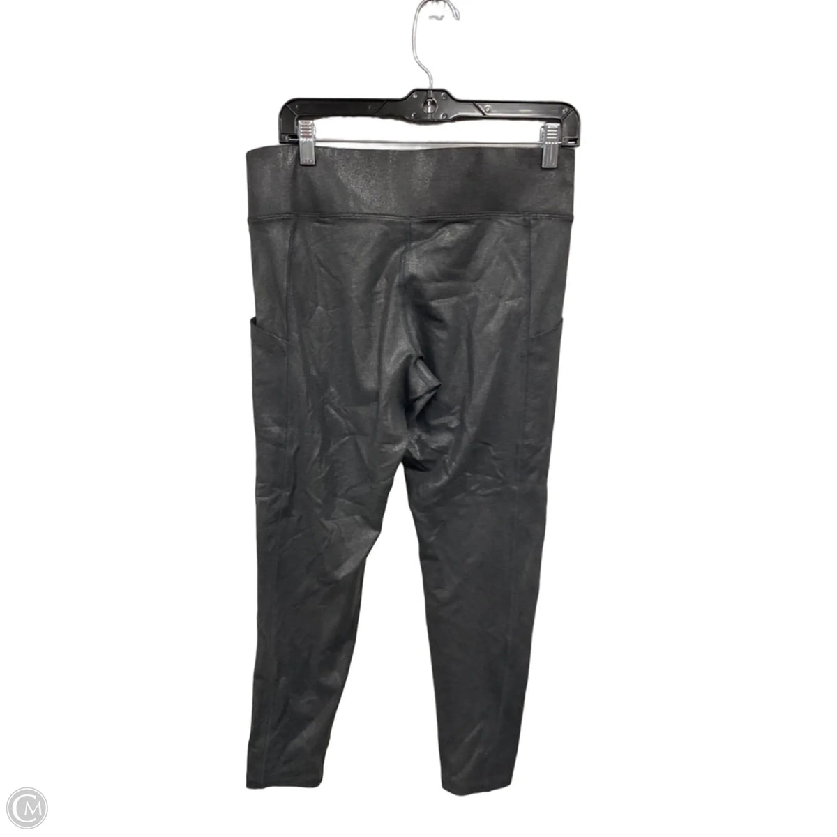 Athletic Capris By Pink In Black & Silver, Size: L
