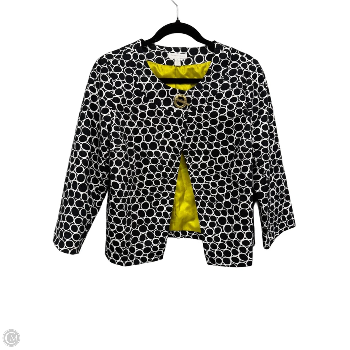 Blazer By Charter Club In Black & White, Size: M